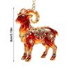 Acrylic Car Goat Pendant New Year Car Rearview Mirror Keychain  Christmas Decor