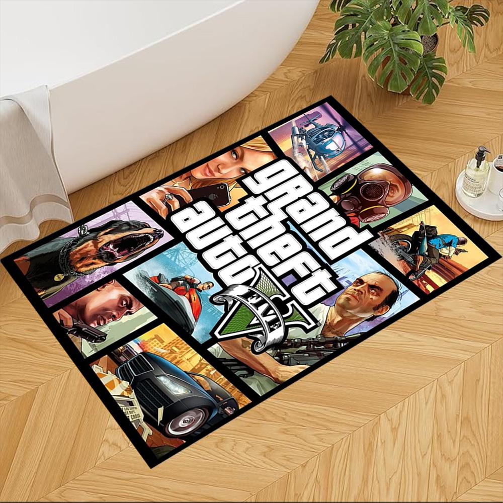 Gta Area Rug Suitable for Foyer Game Room Dormitory Decorate Room Anti-slip Rug Decorate Offices Wedding Party Gift