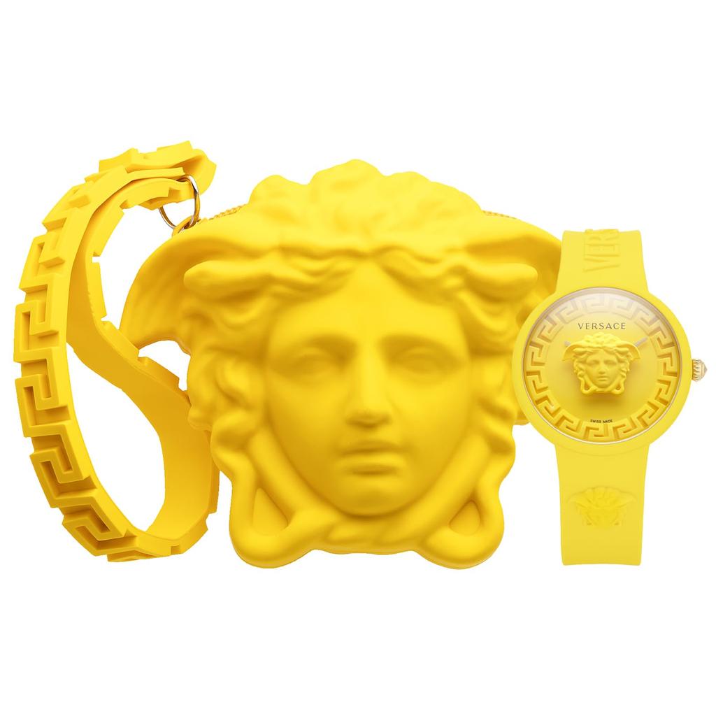 Watch Medusa Pop Medusa Yellow Dial Sapphire Glass Quartz 39MM Swiss Watch I Watch Brand VE6G00523 [Versace] [Item]