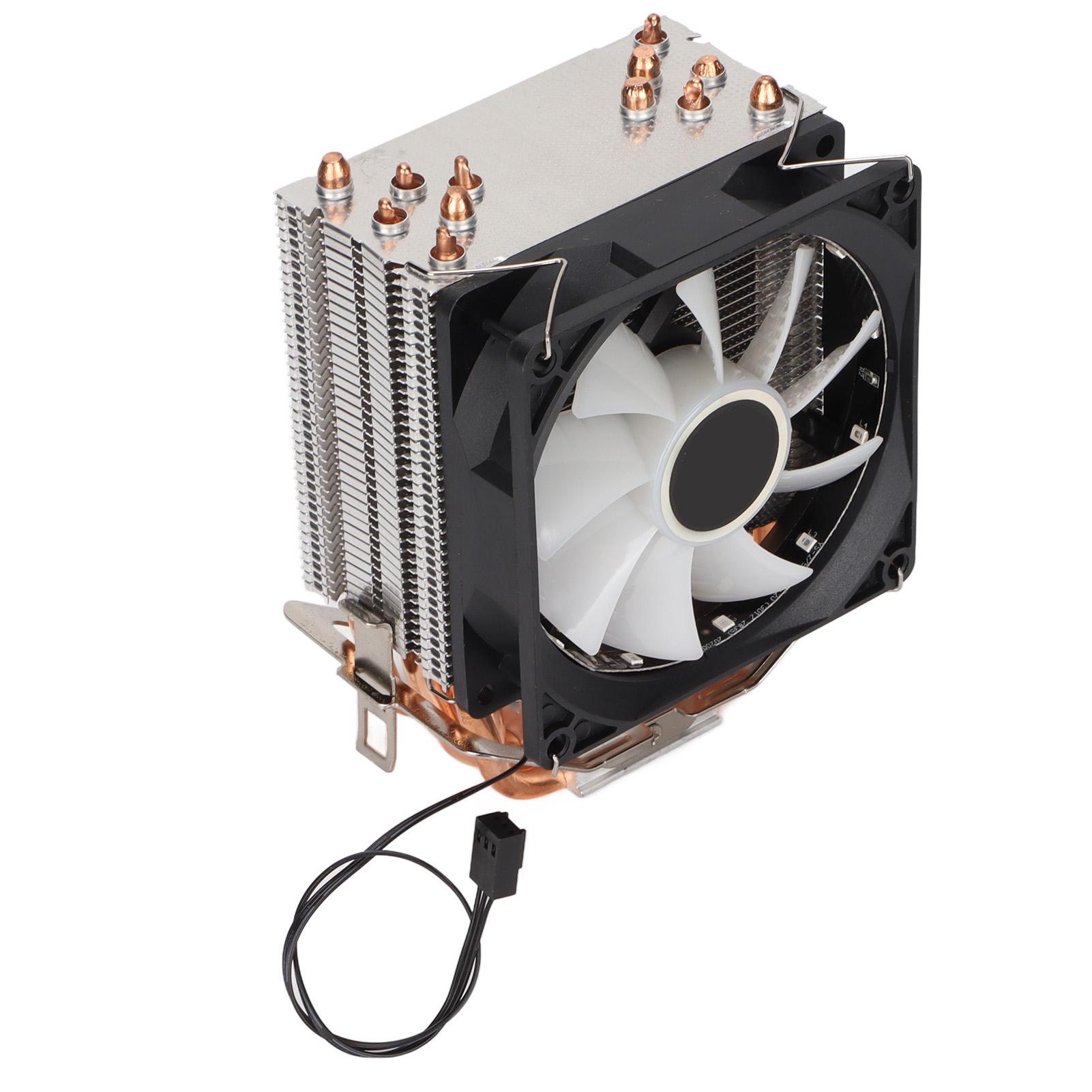 

CPU Cooler 6 Tubes 90mm 3pin Computer CPU Cooling Fan With RGB Light for Intel LGA775 1155 1156 for AMD AM2 AM3Single