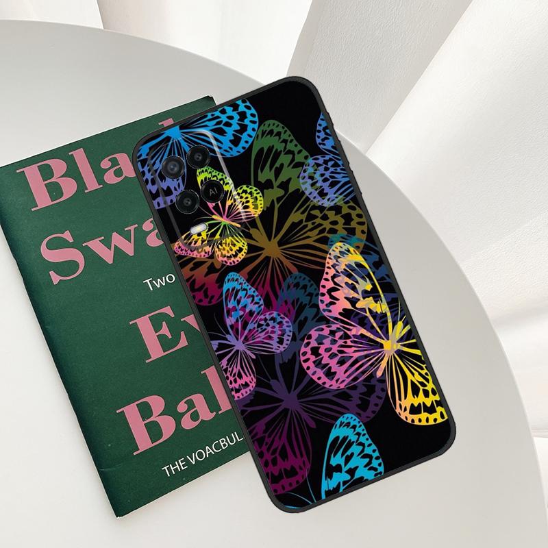Luxury Butterfly Case For Oppo A15 A16 A17 A52 A72 A76 A96 A54 A74 A94 A54S A57S A58 A78 A98 A57 A77 Cover