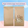 50pcs Kraft Paper Bakery Bags With Window Tin Tie Lock Perfect For Cookies & Coffee High-Quality Kitchen & Restaurant Supplies