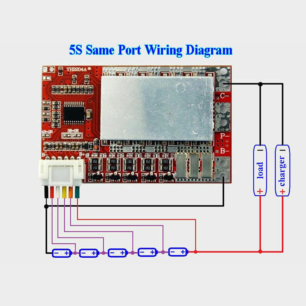 50A BMS Protection Board Balance for 3s 4s 5s 12.6V 16.8V 21V Li-ion Cell Bat with Balance Power Tool Inverter Solar Energy