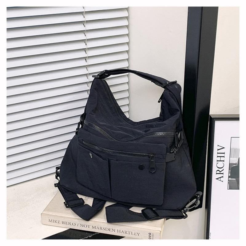 

Женская сумка-тоут большой вместимости, новая летняя повседневная сумка-мессенджер нишевого дизайна, многофункциональный рюкзак чёрный