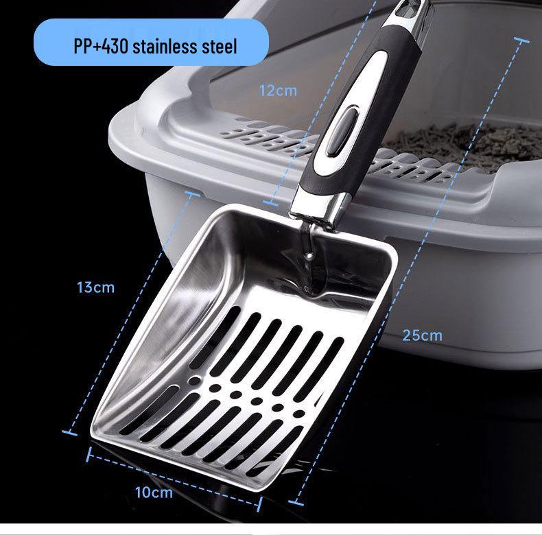Stainless Steel Cat Litter Scoop with Deodorizing Cleaning Tool