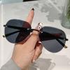 2026 New Fashionable Frameless Sunglasses Unisex Outdoor Travel UV Protection Eyewear Classic Men's Premium Driving Shades