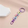 Matte Acrylic Chunky Chain Keychain Macaroon Color Keyring Bag Charm  For Women