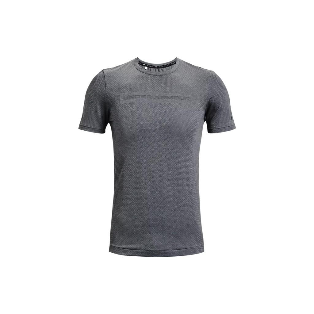 Under Armour Rush Series Breathable Slim Fit Training T-Shirt Men Tops Gray 1361132-012