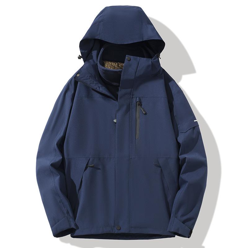 

Женская куртка три-в-одном с флисовой подкладкой, уличная ветрозащитная и водонепроницаемая куртка 4XL