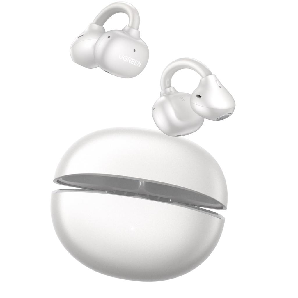 ClipBuds Bluetooth Ear Cuffs Noise Cancelling Technology 12mm Titanium Driver 30 Hours Total Playback 4 Microphones IPX5 Waterproof AI Call Noise