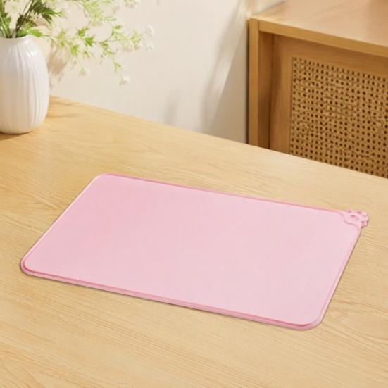 Waterproof Floor Protector for Pets Food Grade Silicone Pet Feeding Mat, Anti-Slip Dog Cat Bowl Small Mat Insulation Pad Puppy Kitten Easy Clean