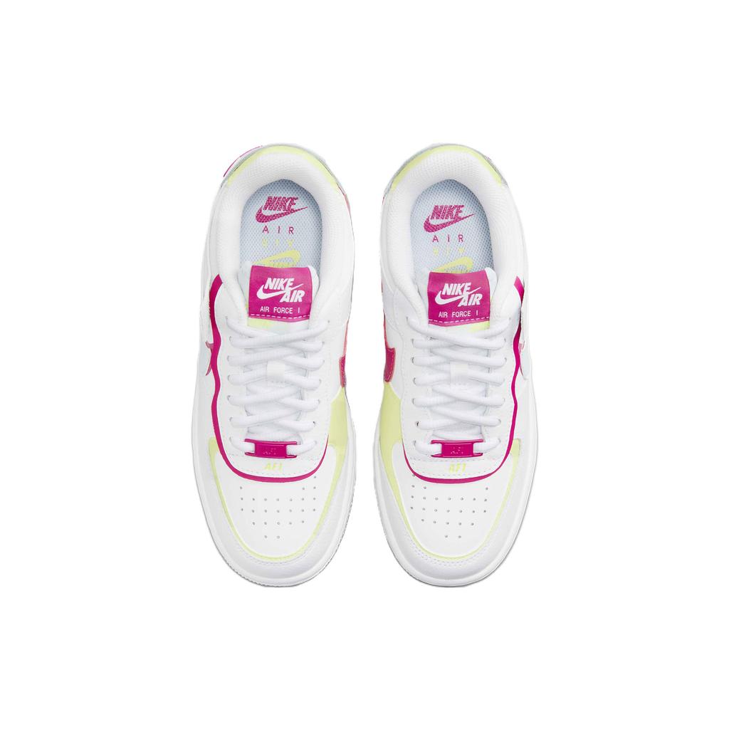New Nike Air Force 1 Shadow White Blue Tint Fireberry Women's FQ8885-100