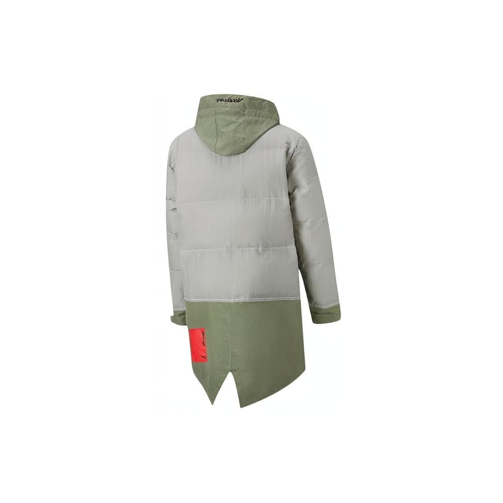 Puma X Attempt Color Block Hooded Drawstring Warm Cotton Jacket Men Jacket Lime 598255-84