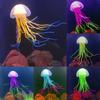 Silicone Jellyfish Ornament Decoration for Aquarium Fish Tanks 2.4x5 Inches Artificial Bright Color Moving Jellyfish