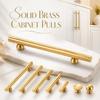 Minimalist Brass Cabinet Pulls Durable Gold Drawer Knobs Solid Brass Handles  Cabinetry,Furniture