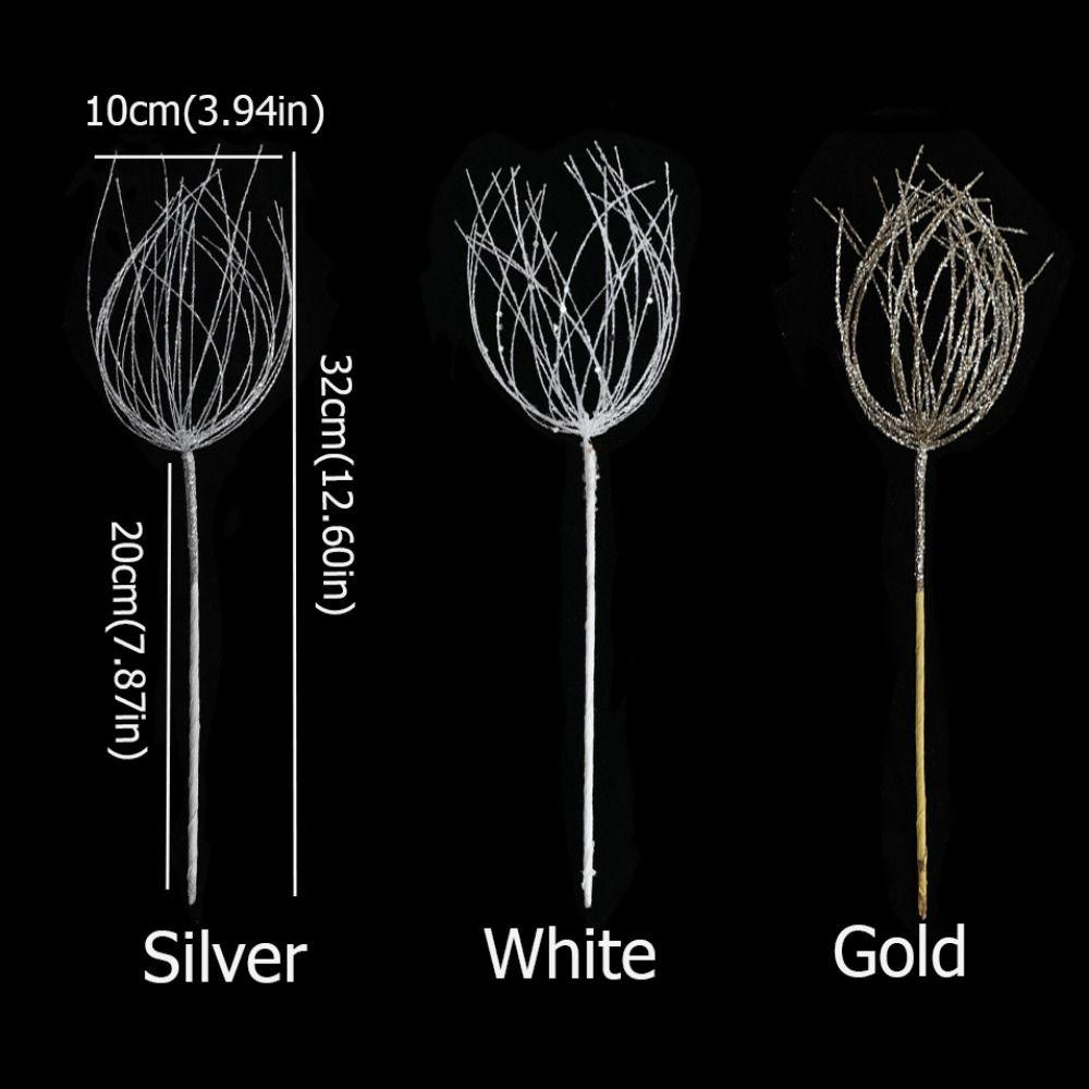 32CM Xmas Tree Filler Picks Sparkling Powder Firework Glitter Stems New Year