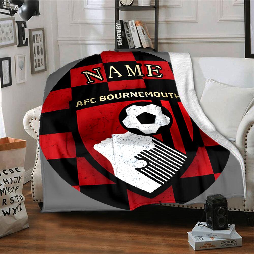 Custom Name German Flag Crest blanket for Couch & Bed, Plush Cozy Fuzzy Blanket Super Soft & Warm Blankets for Fall and Winter. 0908221