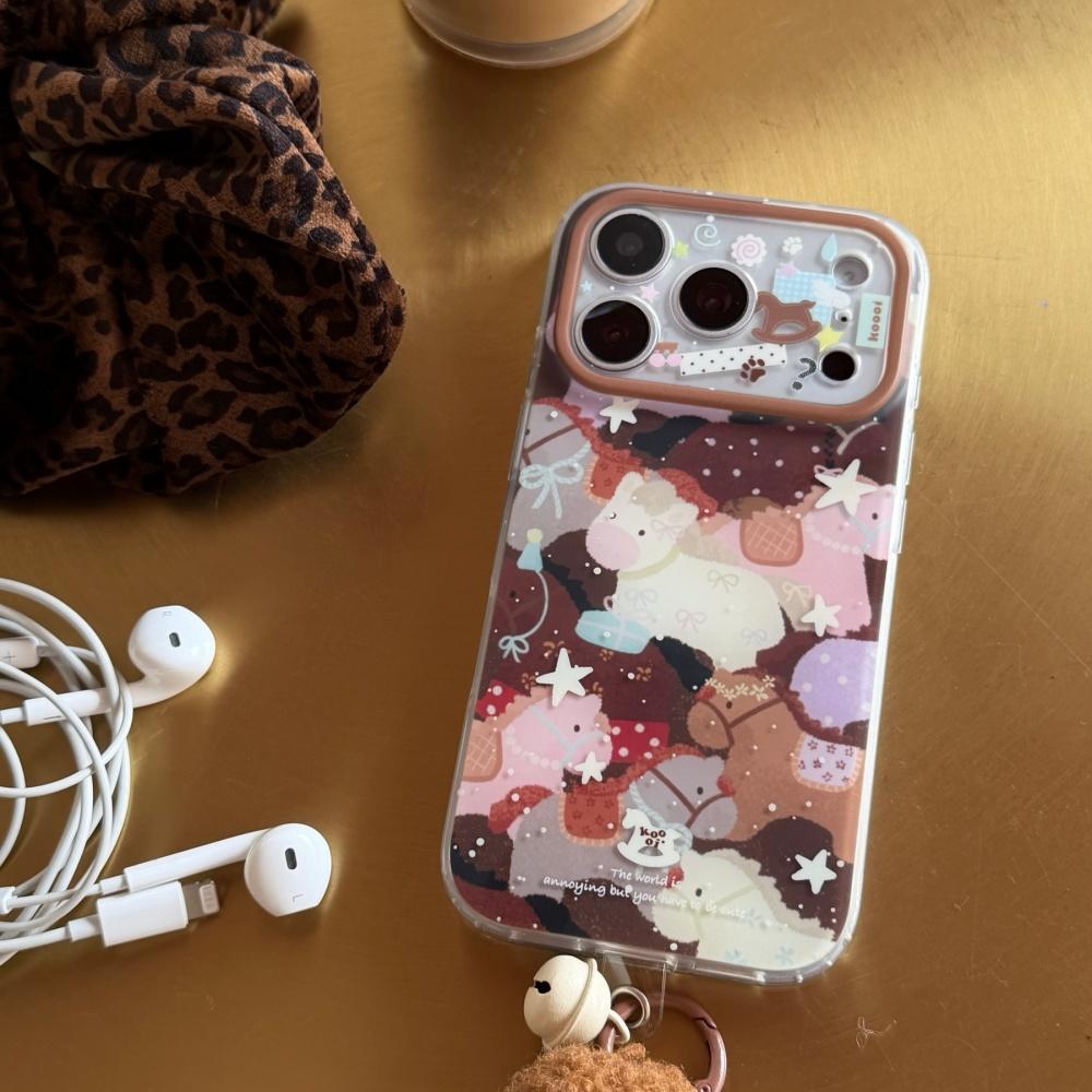 Ins spritzende Tinte Bogen Pony gilt für Apple 17 Handyhülle iphone16promax neu 15 Mädchenherz Rundumschutz Anti-Drop 17pro Internet-Berühmtheit