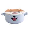 Cartoon Shiba Indy Corgi Ceramic Bowl Cute Animals Round Bowl Instant Noodles Bowl with Lid Household Tableware Kitchen Supplies