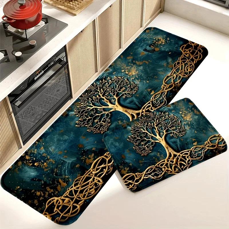 1PC Leuke Cartoon Katten Patroon Keukenkleden Antislip Deurmatten Pop Woonkamerkleden Badmat Tapijt voor Huis Wastafel Wasruimte Decor