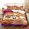 Set di biancheria da letto con stampa 3D del diavolo della Tasmania, completo di federa e copripiumino, morbido, per letto singolo, matrimoniale, queen size e super king size.
