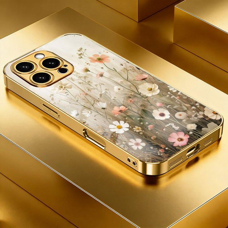 Премиальный гальванизированный стеклянный чехол для телефона для iPhone 17 16 15 14 13 12 11 Pro max iPhone 15 Pro white