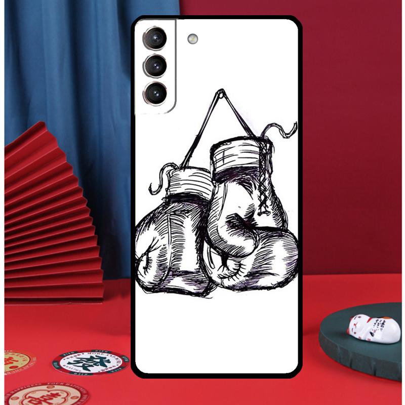 Strong Boxing Gloves Phone Case For Samsung Galaxy S24 Ultra S9 S10 S20 FE S21 S22 S23 Plus S25 Ultra Back Cover