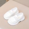 Girls Spring Summer Fashion Leather Shoes Woman Black Rhinestone Soft Soled  Kid Shoes Child Thick Soled Lacquered Leather Shoes