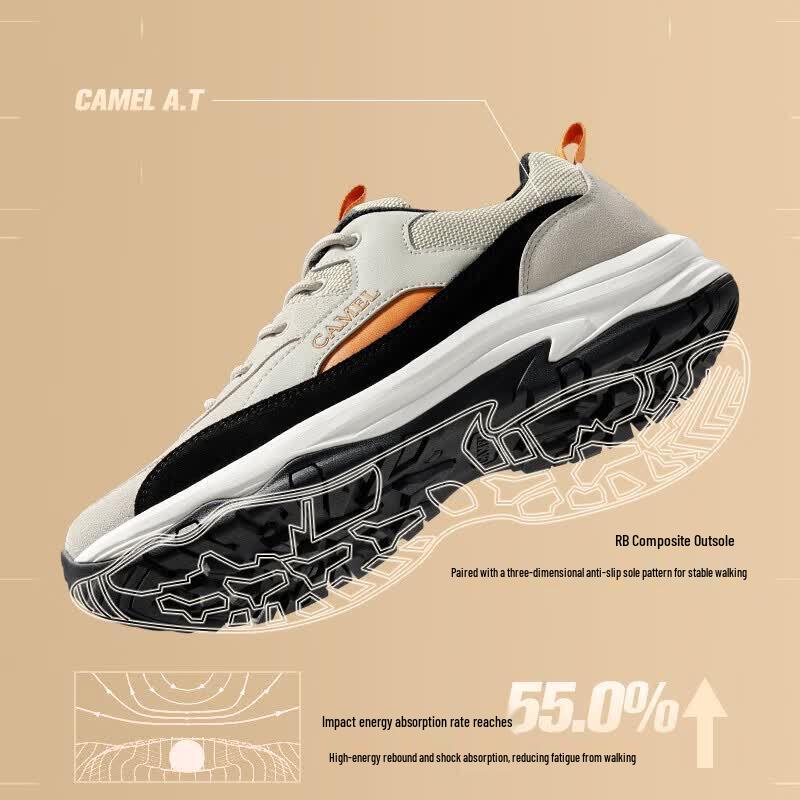 Camel Non-Slip Low-Cut Hiking Shoes