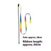 Double-sided rainbow gradual change color teasing cat stick cat toy long pole biting cat Internet celebrity pet toy teasing cat stick artifact