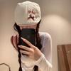 Cute Bow Apple White Forward Hat Women's Retro Big Head Circumference Duck Tongue Beret Versatile Face Hat