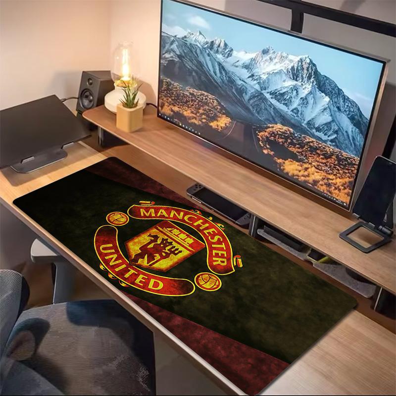 Manchester United F.C Print Cushion Non-slip Laptop Tablet Big Mousepad XXL Mat Mini PC Playmat With Lock Edge