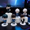 6ps Universal 3.9 Inch Cartoon Figurine , Suitable For Home Décor , Car Dashboard Decoration , Cute Collectibles , Or Gaming Character Statues.