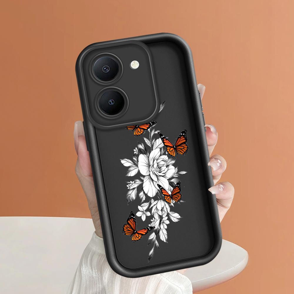 Weiche Silikon-Quadratleitern-Cartoon-Muster Vollständiger Kameraschutz Stoßfeste Hülle für iPhone Infinix Tecno Vivo