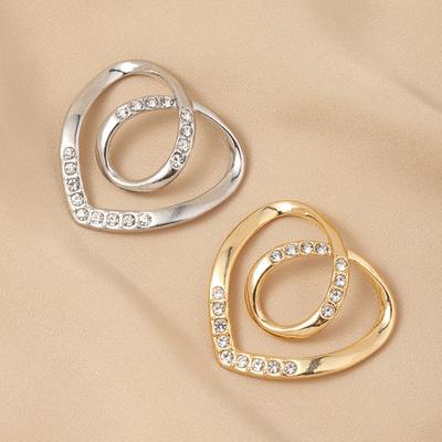 Eckenknoten Schnalle Herz Diamant Schnalle Seidentuch Schnalle Vielseitig Fixierter Hemdsaum T-Shirt Dekoration