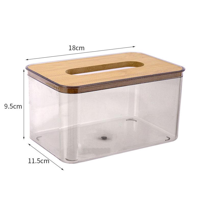 Decorative Tissue Box Cover, Transparent Grey Tissue Holder for Home and Office, Multifunctional Storage Box, Simple Tissue Box