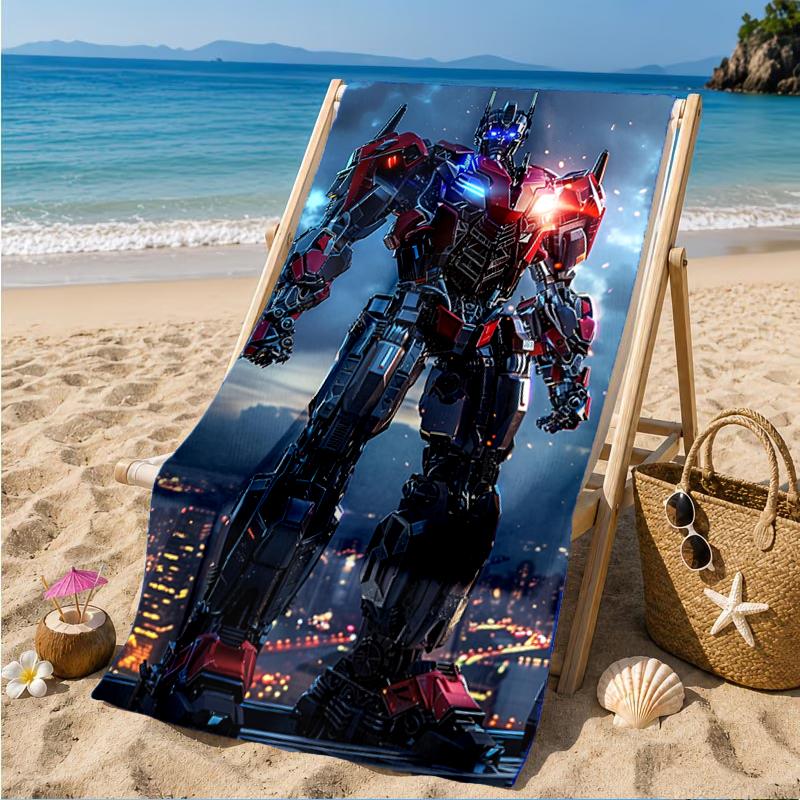 Optimus-Prime Beach Towel, Super Soft Microfiber, Perfect Gift for Her/Him, Birthday, for Pool, Beach, Travel, Decor Beach Party