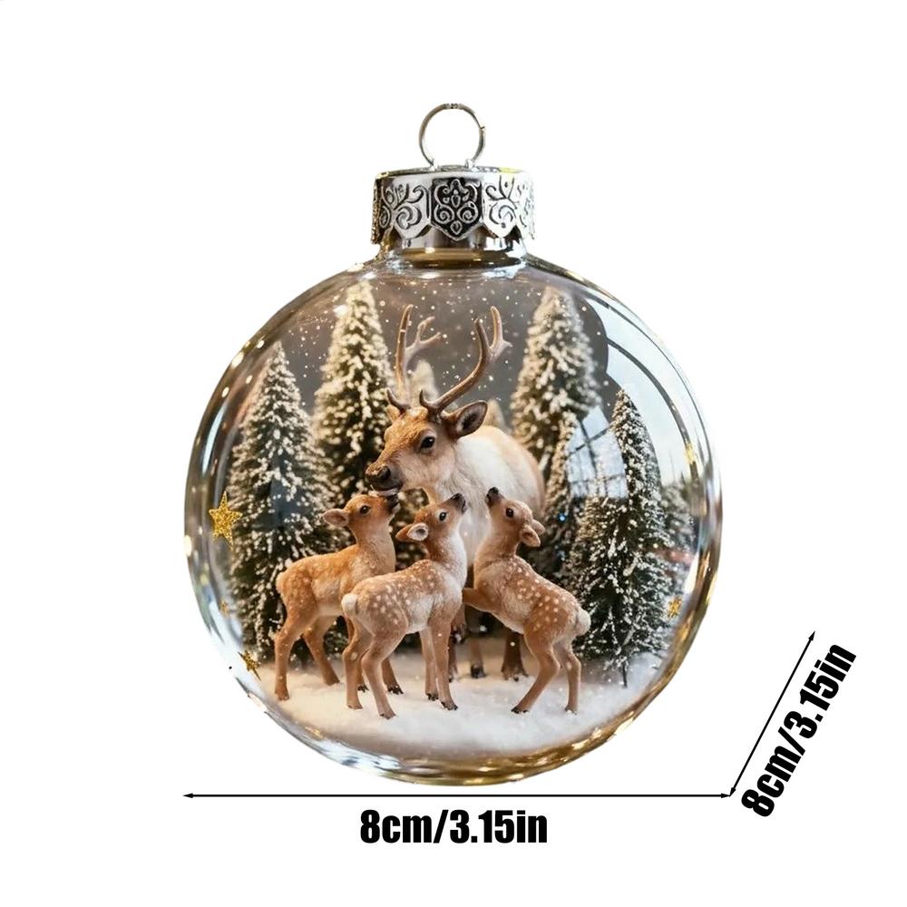 Christmas Balls Clear Seasonal Pendants Christmas Tree Decoration For Dinner School Restaurant Shopping Mall Wedding Birthday