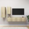 VidaXL 4-piece TV Unit Set, Sonoma Oak Particleboard