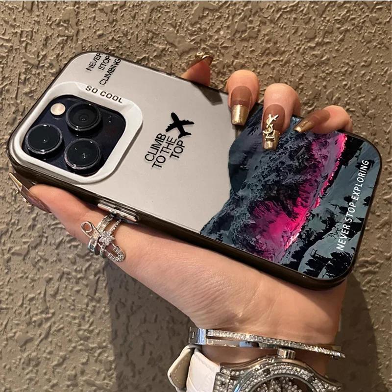 Snow Mountain Airplane Case For IPhone 17 14 16 15 12 11 Pro Max 13 16E 17E Air Plus Anti fall and anti slip case