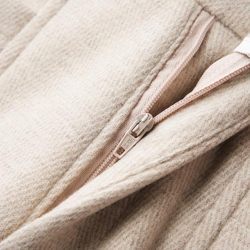 2024 Women's Gray High-Waist Wool Flared Pants – Autumn/Winter Slimming Style