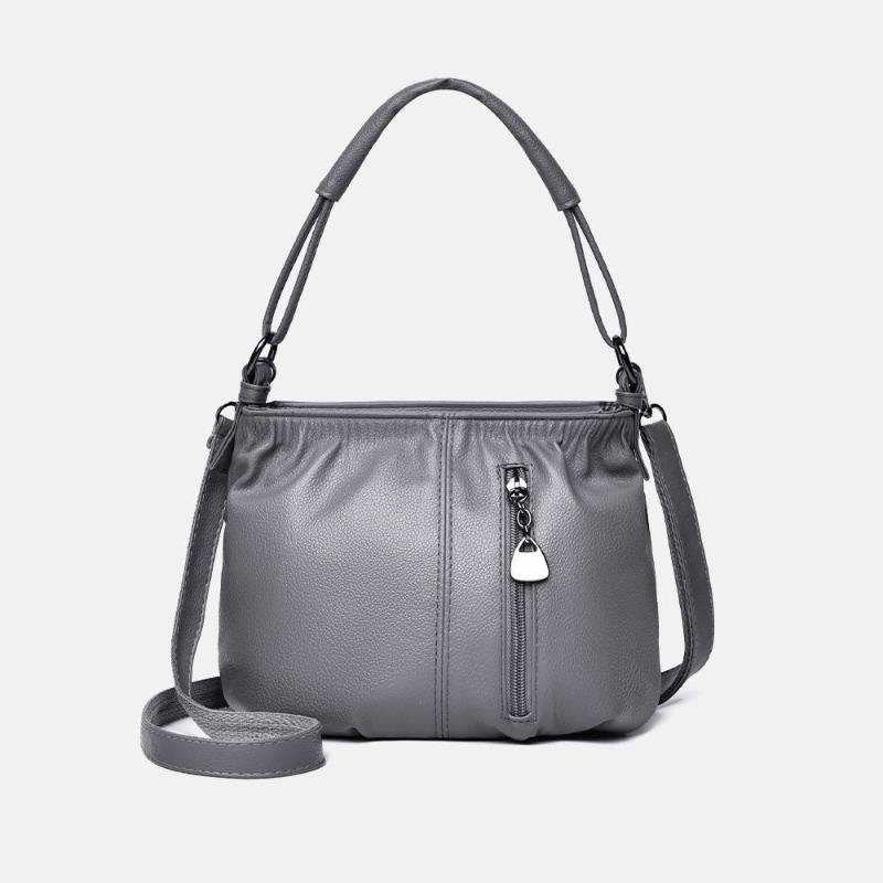 New women s bag versatile commuter women s shoulder messenger bag women s handbag mother bag mother-in-law bag серый