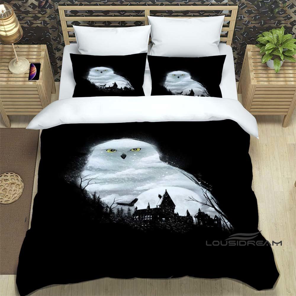 Cute Cartoon Owl Bedding Set (Duvet Cover & Pillowcases) — Perfect for Boys' and Girls' BedroomsCustomizable