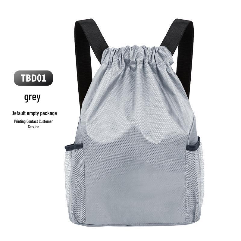 Large Capacity Drawstring Backpack: Double Shoulder Sports Fitness & School Bag