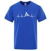 Mountain Bike Heartbeat Funny Mtb Dirt Bike Men Tshirt Hip Hop Casual Tops Summer Street T Shirt Oversized Cotton Short Sleeve