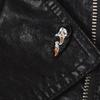 Black Robe White Ghost Enamel Pin - Unique Lapel Accessory