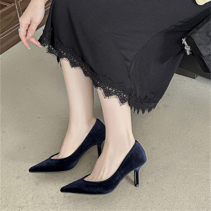 French High-end Sense One-pedal Single Shoes Commuting Fashion Work Shoes Not Tired Feet Temperament Fashion Small Leather Shoes Women 2025