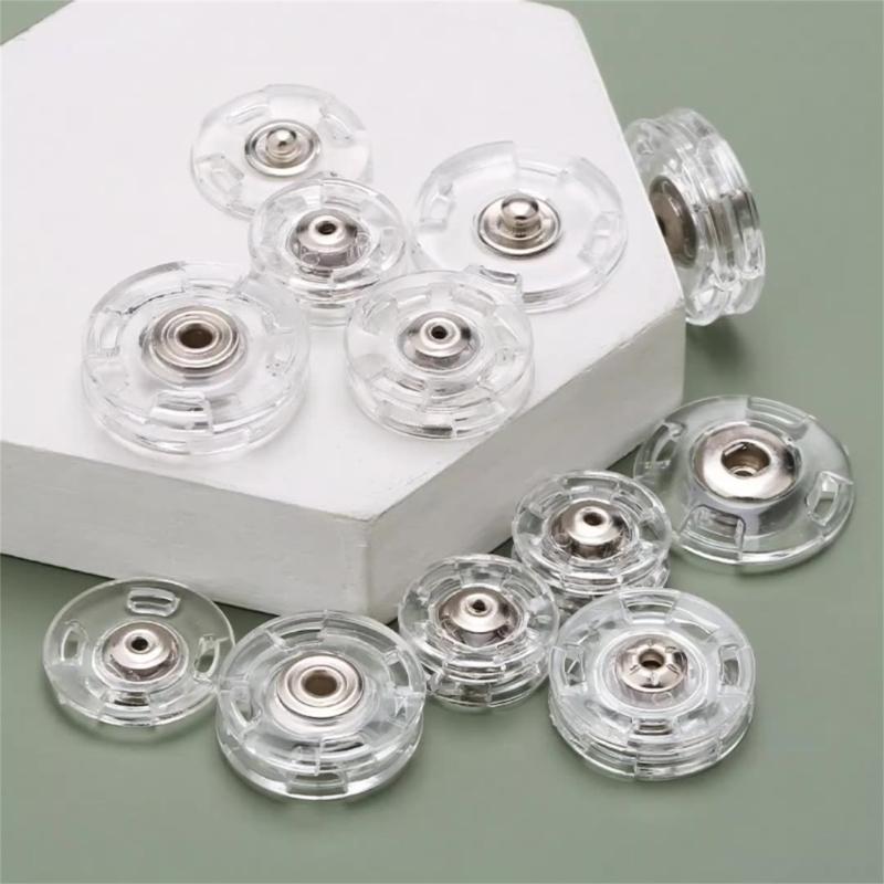 10Pcs Plastic Snap Buttons Invisible Sewing Button Fasteners For Kids Clothing Jeans Jackets Bag And Home Decoration