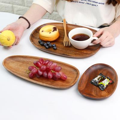 Ahşap Tepsi Çok Yönlü Rustik Ahşap Servis Tepsisi Masa Centerpieces Ev Çiftlik Evi Dekorasyon için Gıda Meyve Tabağı