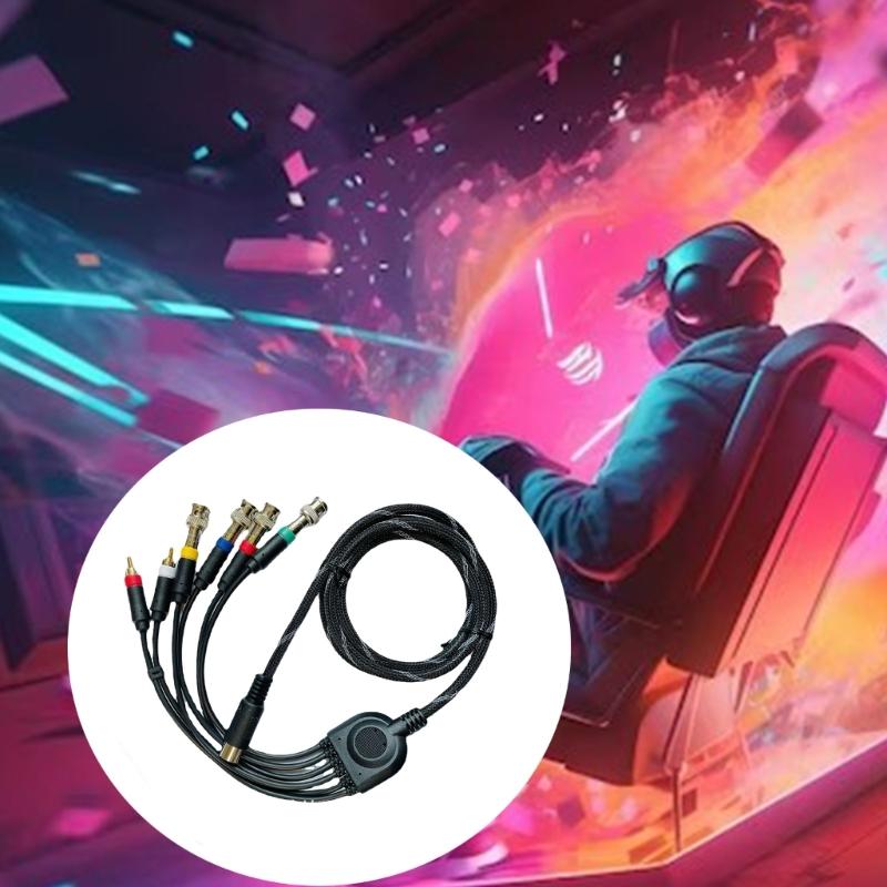 Component Composite Cable Color Monitors Cable Environmentally Friendly Component Composite Cable ABS for MD1 Consoles
